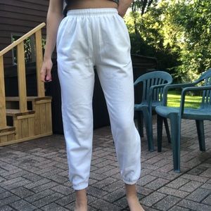 White joggers